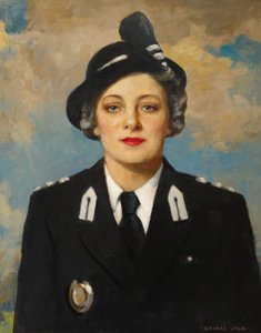 Muriel Elsie Gamage, kolem roku 1950 (olej na plátně)