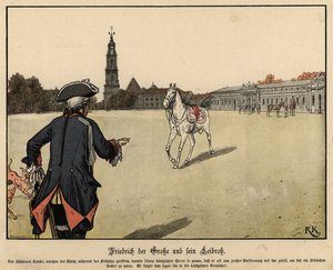 Fridrich Veliký z Pruska a jeho oblíbený kůň
