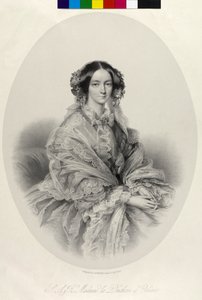 Vévodkyně meklenbursko-schwerinská Helena (litografie) od Richard Lauchert