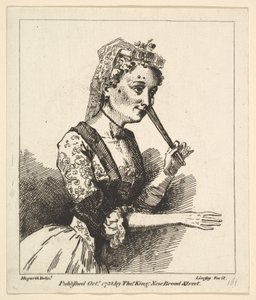 Překvapená žena z Hogarthského rána, říjen 1788.