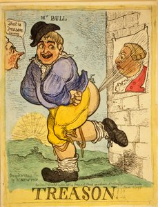 Treason, 1798 (ručně kolorovaná rytina)