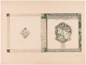 Návrh obálky pro: Weddingen, vydání Woodcarvers, 1919