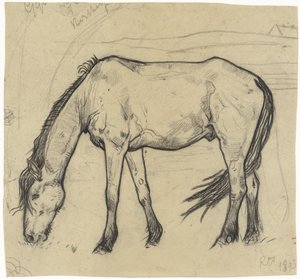 Pasoucí se kůň v Noordwijku od Richard Nicolaüs Roland Holst