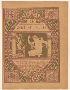 Návrh obálky pro: De Architect, 1911 od Richard Nicolaüs Roland Holst