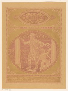 Návrh obálky pro: De Architect, 1911 od Richard Nicolaüs Roland Holst