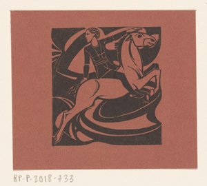 Jezdec na skákacím koni od Richard Nicolaüs Roland Holst