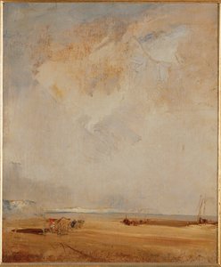 Pohled na pláž v Normandii ... od Richard Parkes Bonington