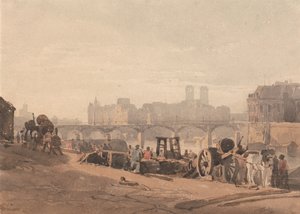 Ostrov Île de la Cité od Richard Parkes Bonington
