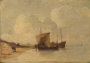 Pobřeží Normandie od Richard Parkes Bonington