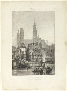 Katedrála Notre Dame v Rouenu od Richard Parkes Bonington