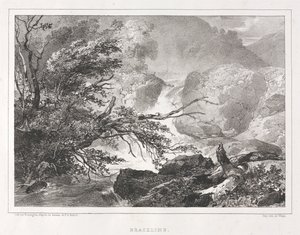 Malebné výhledy na Skotsko: Brackline od Richard Parkes Bonington