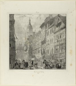 Ulice Gros Clock od Richard Parkes Bonington