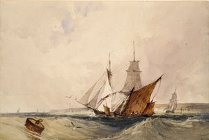 Odesílání z pobřeží Kentu, c1820 od Richard Parkes Bonington