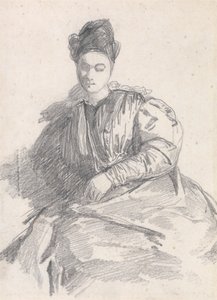 Studium sedící ženy od Richard Parkes Bonington