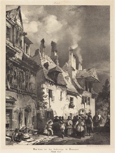 Pohled na ulici v předměstí Besançonu (View of a Street in the Outskirts of Besançon)