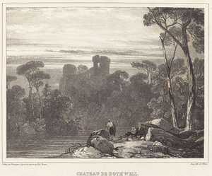 Hrad Bothwell od Richard Parkes Bonington after Francois Alexandre Pernot