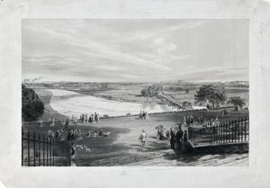 Avenham  Miller Park, cca 1870 (tónovaná litografie na papíře) od Richard Parminter Cuff