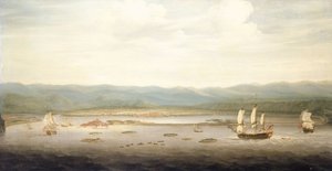 Pohled na Port Royal, Jamajka, asi 1758 (olej na plátně) od Richard Paton