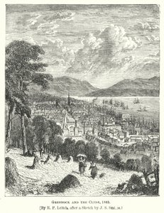 Greenock a Clyde od Richard Principal (after) Leitch