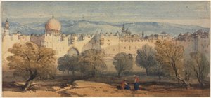 St. Stephens Gate, Jeruzalém, c. 1860. od Richard Principal Leitch
