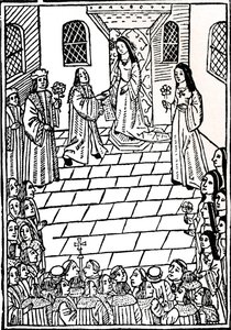 Manželská smlouva mezi Karlem V. a princeznou Marií Tudorovou, c1508. od Richard Pynson