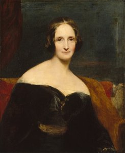 Portrét Mary Shelley, britská spisovatelka, cca 1840 (olej na plátně)