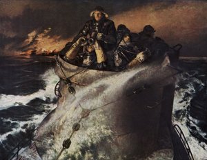 Po bitvě s konvojem (barevná litografie) od Richard Schreiber