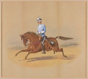 Plukovník Gervase Francis Newport Tinley, 1. Bombay Lancers od Richard Simkin