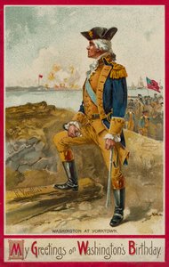 George Washington u Yorktownu (chromolit) od Richard Veenfliet