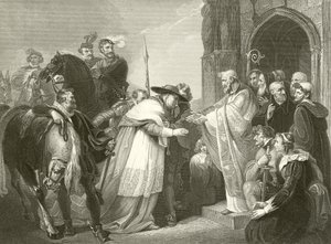 Kardinál Wolsey v Leicesterském opatství od Richard Westall
