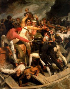 Nelson v konfliktu se španělskou lodí, červenec 1797 od Richard Westall