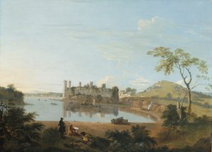 Zámek Caernarvon, kolem roku 1744 (olej na plátně)