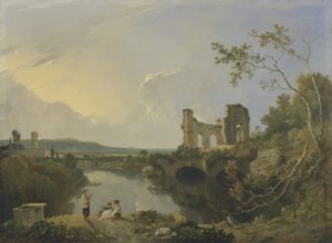 Italská krajina (ráno), cca 1760-65 (olej na plátně) od Richard Wilson