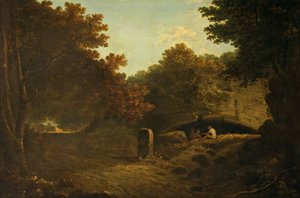 La Riccia, poblíž Albano, Itálie 1752-57 (olej na plátně) od Richard Wilson