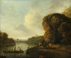 Na břehu řeky (olej na plátně) od Richard Wilson