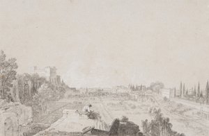 Cirkus Flora, Roma (tužka s bílým zvýrazněním na papíře) od Richard Wilson
