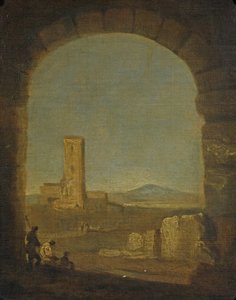 Torre del Fiscale, poblíž Říma, Itálie, kolem roku 1775 (olej na plátně) od Richard Wilson
