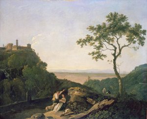 Pohled na Tivoli (olej na plátně) od Richard Wilson