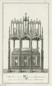 Katedrála Lichfield - Památník biskupa Blythe: rytina, nd [1762-1798] (tisk) od Richard Woollett Basire