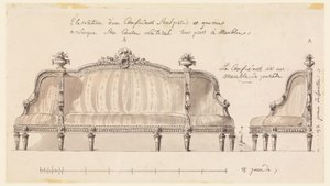 Kresba, Návrh konfidenta, asi 1780 od Richard de Lalonde