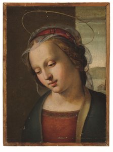 Madona: fragment z oltářního obrazu (olej a zlato na desce) od Ridolfo Ghirlandaio (attr. to)