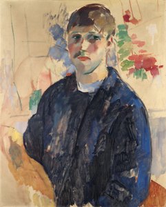 Autoportrét s modrou halenkou - Autoportrét s modrou halenkou, Wouters, Rik (1882-1916). olej na plátně