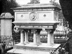 Hrob Elizabeth Browningové, Florencie, návrh Lord Leighton, 1923.