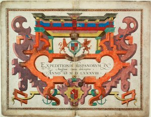 Titulní list k "Expeditionis Hispanorum in Angliam vera descriptio anno domini MDLXXXVIII