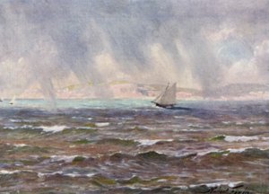 A Sudden Squall, Cardigan Bay (barevná lito)