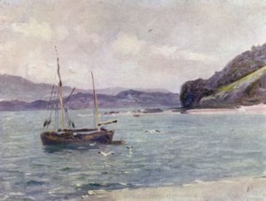 Pláž, Beaumaris (barevné lito) od Robert (after) Fowler