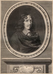 Portrét Jeana Chapelaina (1595-1674), francouzského básníka - Rytina - Jean Chapelain (1595-1674) Francouzský básník a literární kritik - Rytina Nanteuuil et grave par Peulot. od Robert (after) Nanteuil
