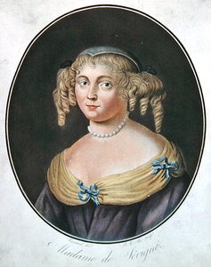 Portrét Madame de Sevigne (barevné lito) od Robert (after) Nanteuil