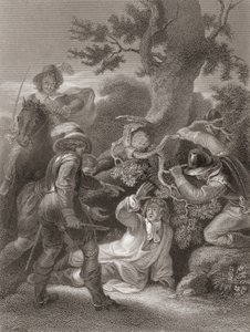 Vévoda z Monmouthu po bitvě u Sedgemooru. Z knihy The History of England vydané v roce 1859.