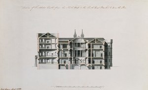 Část hradu Findlater od severozápadu k jihovýchodu od Robert Adam